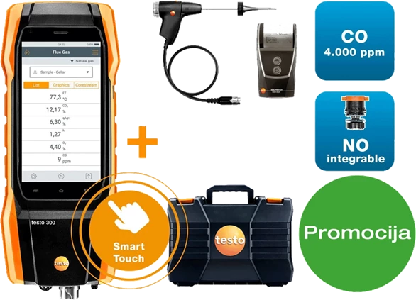 testo 300 Longlife kit 1 with printer